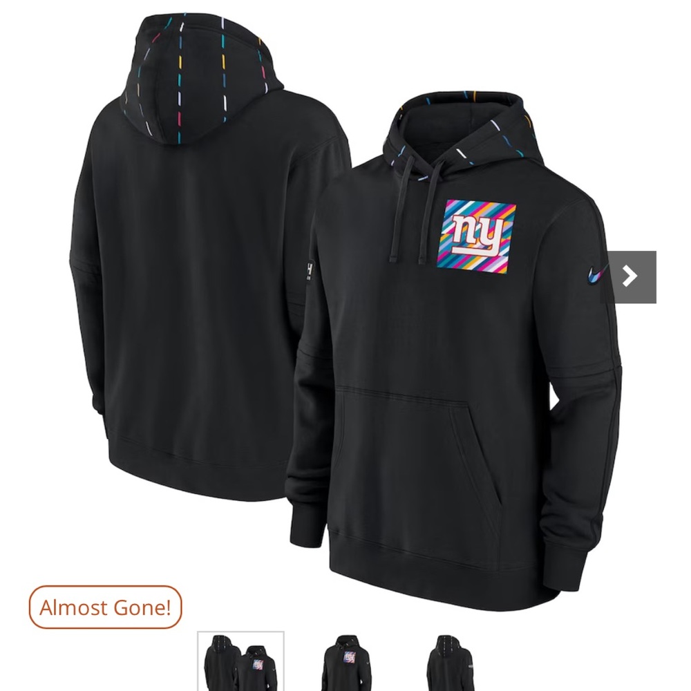New York Giants 🏈Nike Intercept Cancer Hoodie NFL medium
